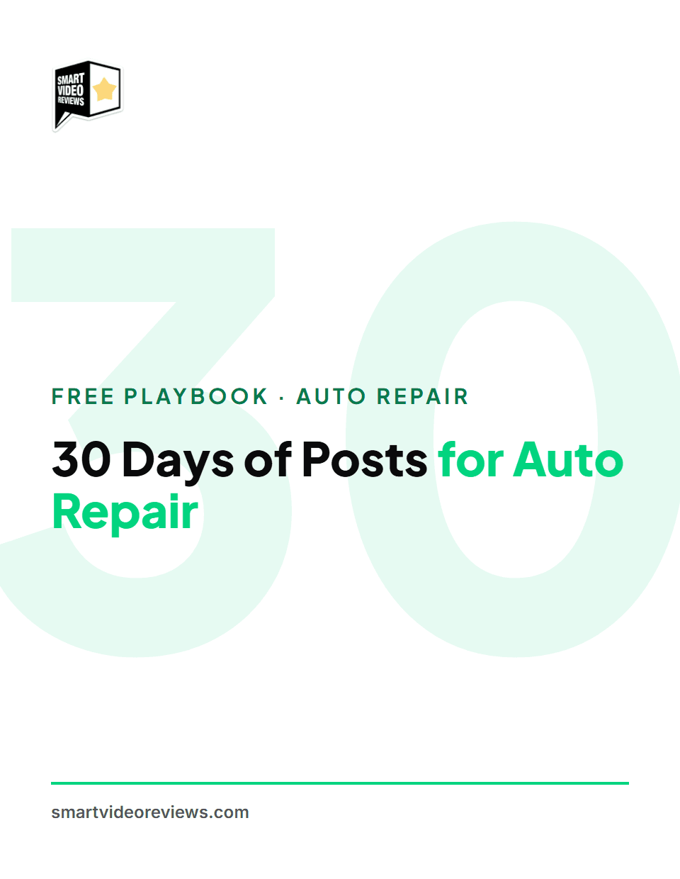30 Days of Posts for Auto Repair Shops — cover