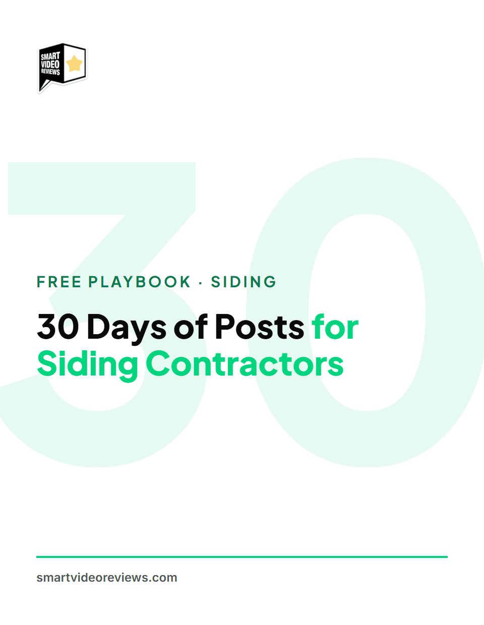 30 Days of Posts for Siding Contractors — cover