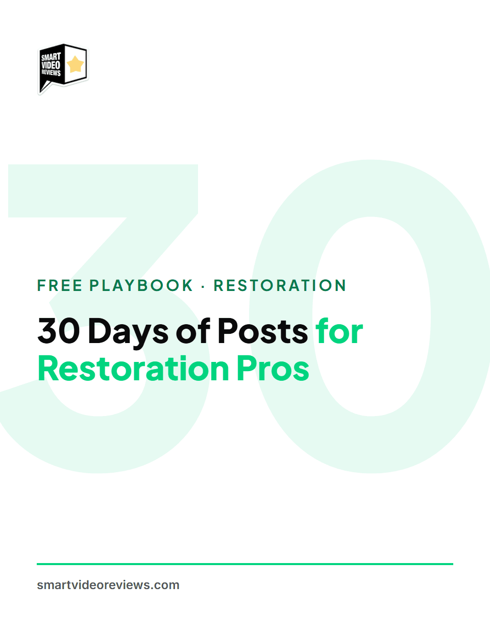 30 Days of Posts for Restoration Companies — cover