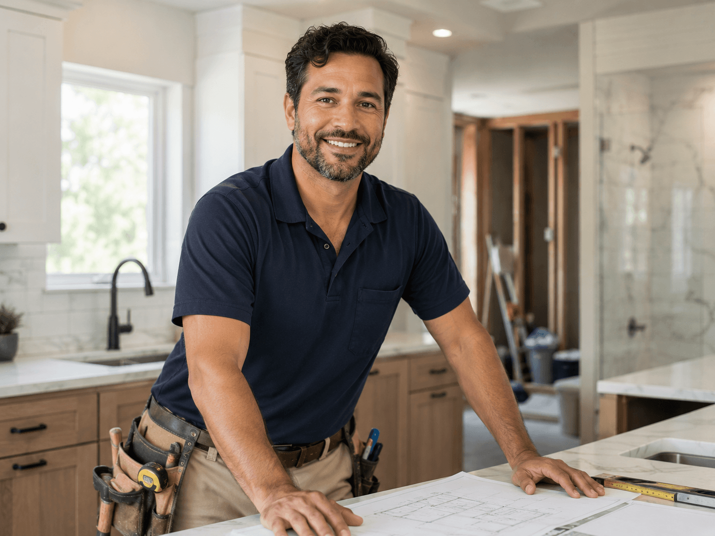 Kitchen and bath remodeler working on a home renovation